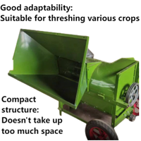 Batteuse à haute efficacité pour le riz et le blé |   Machine de récolte agricole portable pour petites exploitations et usage domestique