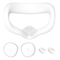 4 en 1 Face Case Lens Cover Thumb Grips pour Meta Quest3S Accessories Case Lens VR Protective Cover Joystick Cap