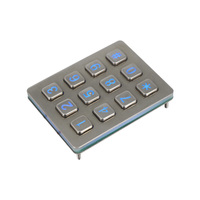 Matrix 3x4 Beleuchtetes Outdoor-Metall-Türtastaturfeld mit IP65-Schutzklasse