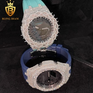 Ice out vvs đầy đủ moissanite D màu vvs-đồng hồ-Gai bustdown bán vượt qua Kim Cương Tester GRA giấy chứng nhận bán buôn - Product Image 5