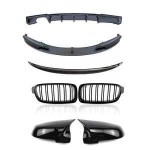 3 SERIES F30 F35 M performance glossy black front lip mirror cover spoiler front grille rear diffuser front splitter for BMW