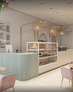 Sáng tạo hiện đại tùy chỉnh mini LED chiếu sáng gian hàng bán hàng tự động cho các cửa hàng kem và quán cà phê cho trung tâm mua sắm - Product Image 5