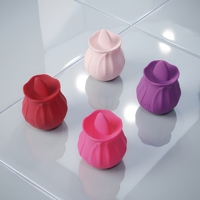 Vibrateur Rose pour Femmes, Stimulation du Clitoris et des Mamelons, Lèche-Langue Réaliste, Jouets Sexuels en Forme de Rose