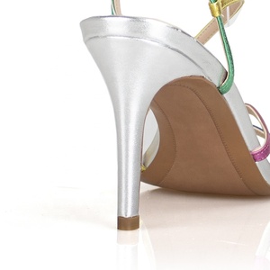 2023 all'ingrosso cinturini multicolori sandali da donna <span class=keywords><strong>con</strong></span> <span class=keywords><strong>tacco</strong></span> alto nuovo Design Sexy <span class=keywords><strong>scarpe</strong></span> da sposa per feste per le donne - Product Image 3