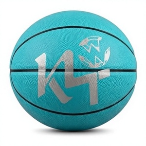 ลูกบาสเก็ตบอล KLTW INT'L สีเทอร์ควอยซ์ ขนาด 7  หุ้มด้วยหนัง  ไส้ยางบิวทิล  โลโก้สั่งทำได้  ทนทาน เหมาะสำหรับฝึกซ้อมในร่ม - Product Image 1