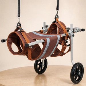 Silla de Ruedas Ajustable de Aleación de Aluminio para Perros con Arnés para Entrenamiento de Rehabilitación - Product Image 1