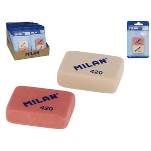 Milan Eraser 420 Red And Beige For School And Office Use - Product Image 3