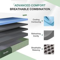 Matelas de lit d'hôtel de haute qualité Ressort de poche emballé sous vide Mousse à mémoire de forme en gel haute densité Couverture amovible en latex naturel Hôpitaux