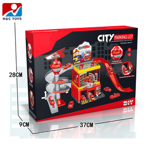 <span class=keywords><strong>Garage</strong></span> de voiture acousto-optique électrique pour enfants assembler un jouet de parking éducatif avec carte en plastique - Product Image 4