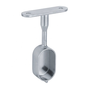 Rail de garde-robe en alliage de zinc suspendu Tube de rail de vêtements prend en charge les supports d'extrémité - Product Image 5