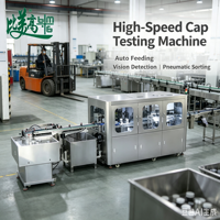 Machine de test de bouchons de bouteilles entièrement automatique à haute efficacité, permettant une inspection zéro-fuite sur toute la ligne de production