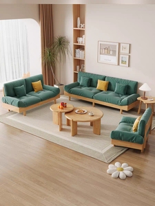 Sofá Seccional Moderno Nórdico de Madera Maciza en Forma de L, Tapizado en Tela, con Chaise Longue para Sala de Estar - Product Image 6