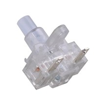 Interrupteur à bouton-poussoir électronique transparent blanc à verrouillage automatique, interrupteur tactile électrique, multiprise domestique IP21 16A 250V