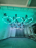 Lumières de scène à led, système d'éclairage cinétique, treuil DMX rvb, tube hexagonal cinétique