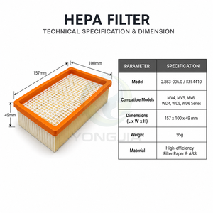En stock, livraison rapide, pièces de rechange pour aspirateur SuzhouYJ, filtre HEPA pour les séries MV4/MV5/MV6 & WD4/WD5/<span class=keywords><strong>WD6</strong></span> - Product Image 4