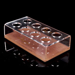 Tùy Chỉnh Rõ Ràng Acrylic Máy Tính Để Bàn Tổ Chức Thân Thiện Với Môi Phong Cách Hiện Đại Văn Phòng Phẩm/Mỹ Phẩm Hiển Thị Hộp Bút Make-up Công Cụ Lỗ - Product Image 4