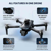 Drone XT606 4K avec moteur brushless, évitement d'obstacles, vol stationnaire par flux optique, quadricoptère RC pliable, GPS, UAV