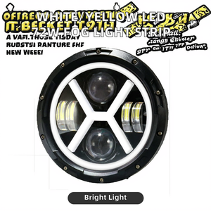 ไฟ LED สีขาวเหลือง 12V/24V/72W ไฟส่องสว่างแบบแผง ไฟทำงานสำหรับรถบรรทุกใหม่ 4x4 ATV รถยนต์ SUV ไฟตัดหมอก 150 - Product Image 2