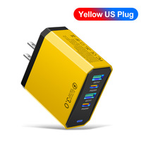 Nouveau chargeur mural rapide 100W 4 ports double USB-C PD 3.0 QC3.0, chargeur portable PD 25W pour téléphone portable et écouteurs