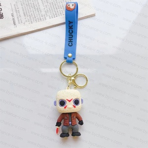 Món quà nhỏ cho những người yêu thích Phim Kinh Dị nổi tiếng kẻ giết người tâm lý Chucky Freddy <span class=keywords><strong>Roger</strong></span> Jackson Frankenstein Ma quái Halloween Keychain - Product Image 5