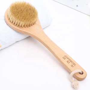 Best Quality 25cm Wooden Handle Natural Body Massage <strong>Brush</strong> Oval-Shaped <strong>Back</strong> Shower <strong>Brush</strong> - Product Image 5