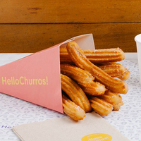 Boîtes d'Emballage en Papier Biodégradable Personnalisées pour Crêpes, Cornets de Snacks à Emporter, Gaufres, Boulangerie, Churros, Donuts, avec Plateau pour Coupelles de Sauce