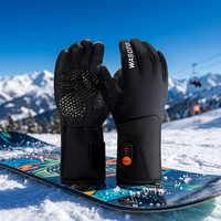 Gants chauffants à piles avec chaleur longue durée de 8 heures, imperméables, coupe-vent, compatibles écrans tactiles, pour le ski, le cyclisme et la randonnée en extérieur
