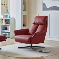 Fauteuil inclinable pivotant en cuir moderne, confortable et rotatif