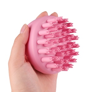 Customize Logo Pink Hair Shampoo Massage <b>Brush</b> <b>Scalp</b> Care <b>Brush</b> - Product Image 1