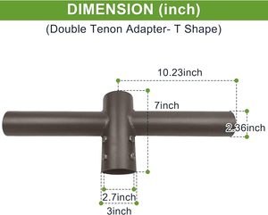 180D Double Horizontal Tenons for 2 <b>Light</b> Fixtures with 2-3/8" Slip Fit Mount Bronze Housing - Product Image 1