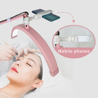 Lampe de lune moderne LED rotative à 360 ° avec support de téléphone pour la photographie de cils de salon de beauté éclairage amélioré