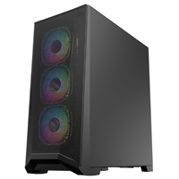Boîtier PC AntarcChill SPCC ATX Mid Tower avec panneau frontal en maille transparente visible pour le jeu, le bureau et l'usage quotidien – Stock disponible