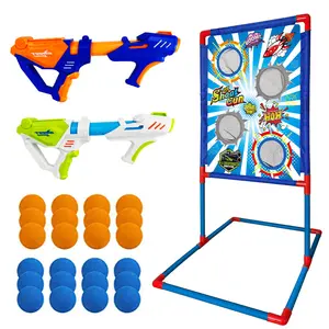 Vente en gros de pistolets à air comprimé à mousse 24 balles en mousse Popper Tir Cible Jouets Enfants Jeu de Tir Jouets