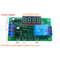 Compteur d'impulsions multifonctionnel avec temporisation réglable, module de relais de commande marche/arrêt DC 5V 12V 24V KC23C01