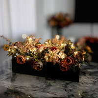 Fleurs artificielles de marque privée, roses perlées, eucalyptus en pot, pour décoration intérieure et extérieure, mariage, durable, réutilisable