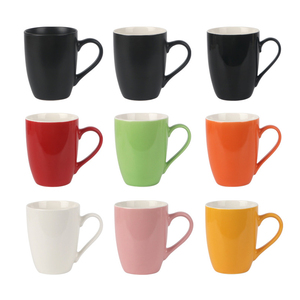Tasses <span class=keywords><strong>à</strong></span> café fantaisie uniques en <span class=keywords><strong>céramique</strong></span> de 14 oz, populaires en gros, faible MOQ, impression de logo personnalisée, imitation <span class=keywords><strong>émail</strong></span>, forme de tasses - Product Image 5