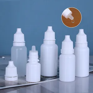 LDPE挤压塑料制药液体10毫升医用滴眼瓶5毫升，带防篡改密封盖和滴管