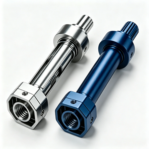 แกนสกรูขับเคลื่อนเชิงเส้นที่ผลิตด้วยเครื่อง CNC ความแม่นยำสูง, สแตนเลสและอะลูมิเนียมชุบอโนไดซ์ ชิ้นส่วนสกรูส่งกำลังแบบกำหนดเอง - Product Image 3