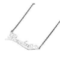 Collier ras du cou personnalisé en acier inoxydable plaqué or avec pendentif chaîne, bijoux fins à la mode, cadeau avec nom et constellation