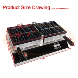 Máquina Comercial para Hacer Waffles Cuadrados Antiadherente, Totalmente Automática, para Hacer Waffles de Huevo y Panqueques - Product Image 4