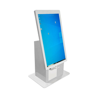 Kiosco de Autoservicio Android de 21.5 Pulgadas con Pantalla Táctil, WiFi, Escritorio Metálico, Impresora, Escáner, Terminal de Pago para Restaurantes