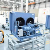 Nouvelle unité de condensation basse température avec compresseur semi-hermétique à piston et moteur, écologique, pour entrepôt de produits surgelés