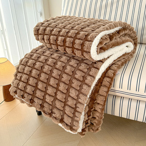 Fabrieksgroothandel Premium Sherpa Fleece Verdikte Dubbellaagse Hot Selling Ultra Zachte Kantoor Lunchpauze Dekentje - Product Image 6