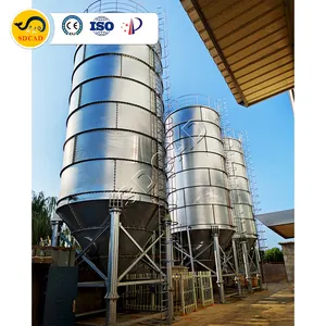 Usine de silo de ciment de marque SDCAD pour le stockage de poudre/prix de silo en acier de 1500 tonnes avec collecteur de poussière de décharge