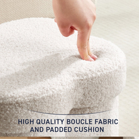 Pouf de rangement moderne pliable en bouclette blanche pour la maison, cube-rectangulaire, repose-pieds, organisateur de jouets, fausse fourrure de peluche, salon, chambre à coucher, dortoir