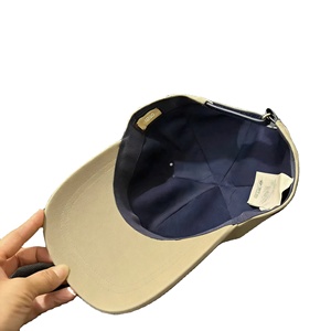Gorra de Béisbol de Diseño con Letras, 6 Paneles, Felpa de Lujo, Rayas de Algodón, Ajustable, Hebilla Dorada de Cobre, Protección Solar, Unisex, Lavable - Product Image 4