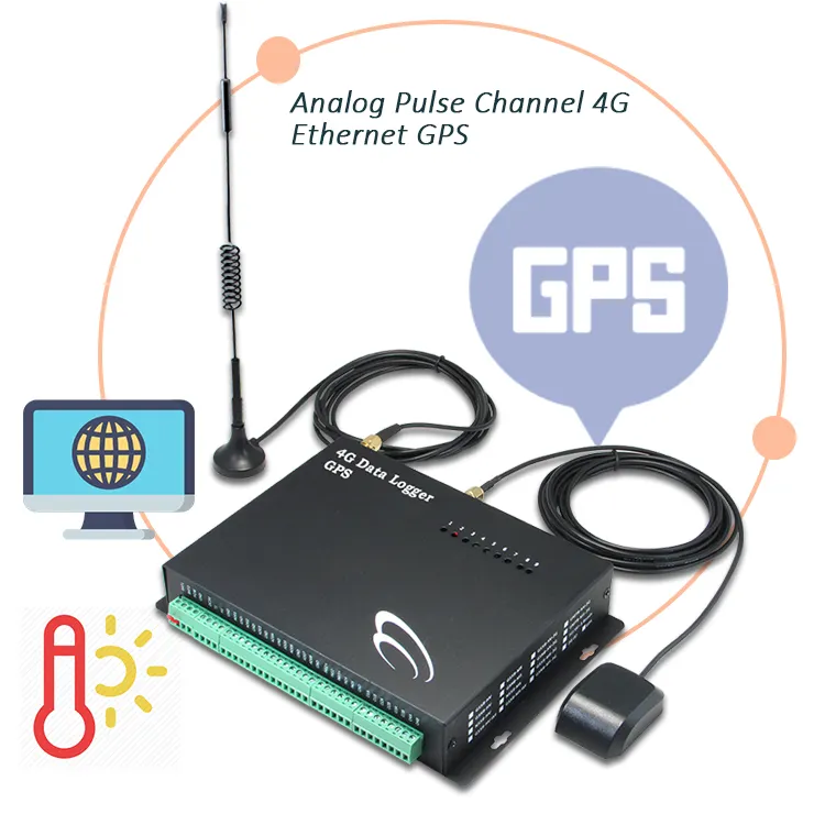 4Gネットワーク温度および湿度センサー用のGPS位置データを備えた室内温度モニターマルチポイント4Gネットワークデータロガー