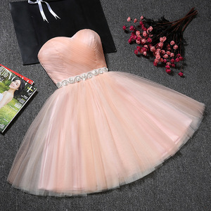 Sweetheart Neckline Tulle A-Line Mini Dress Empire Waist Candy Color Party Club Dress - Product Image 1