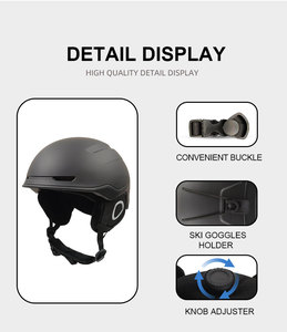Casco de Snowboard ultraligero certificado CE OEM/ODM Servicio Casco de nieve EPS Deportes de interior y exterior Casco de esquí protector cálido - Product Image 4
