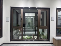 Ventana de Sistema de Aluminio con Aislamiento Térmico y Ahorro de Energía, con Malla Metálica Antimosquitos para Villa